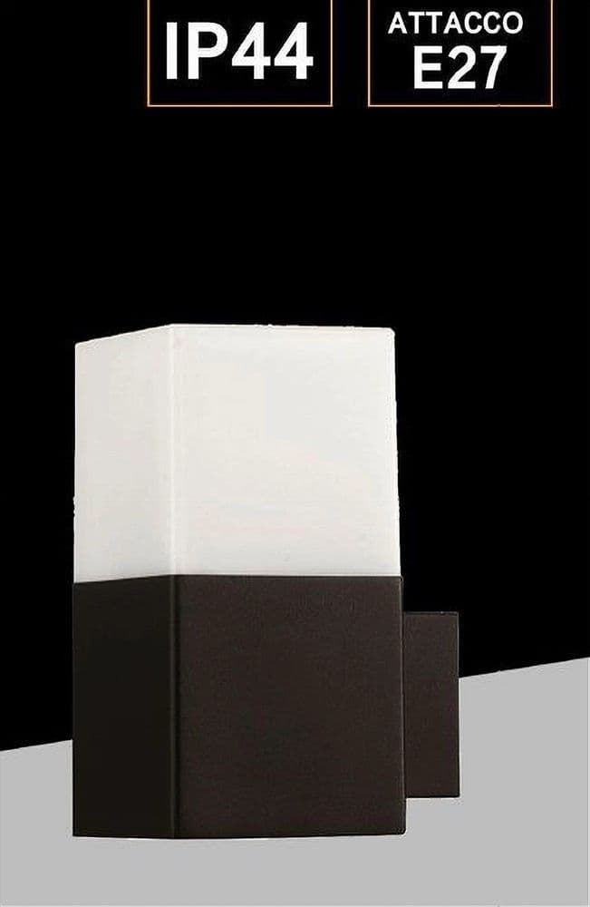 APPLIQUE A MURO PER ESTERNO LAMPADA DA PARETE IN ALLUMINIO ATTACCO E27 IP44 B160 in Lampade da parete Trade Shop italia - Napoli, commercioVirtuoso.it