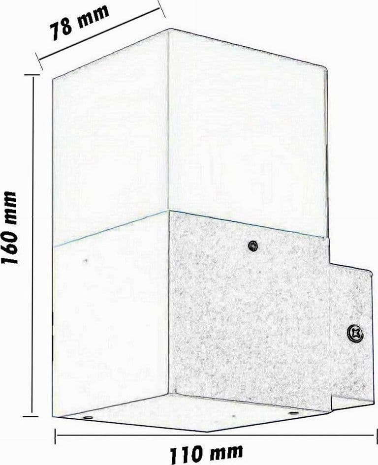 APPLIQUE A MURO PER ESTERNO LAMPADA DA PARETE IN ALLUMINIO ATTACCO E27 IP44 B160 in Lampade da parete Trade Shop italia - Napoli, commercioVirtuoso.it
