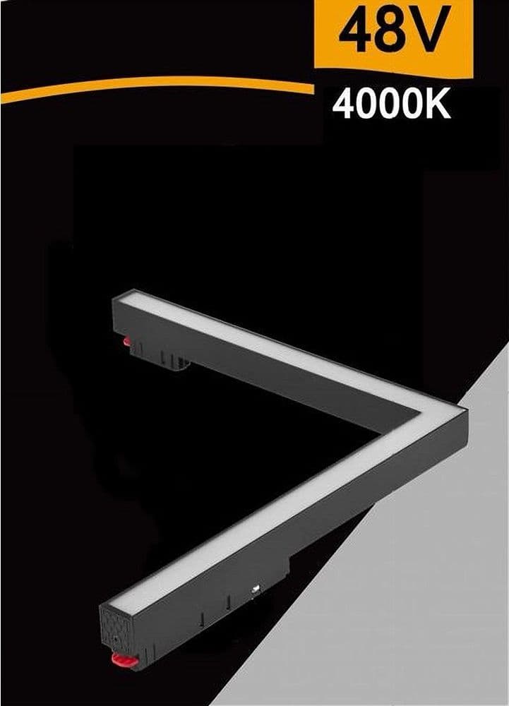FARO LED ANGOLARE 24 W INCASSO PER BINARIO MAGNETICO 48V LUCE 3000K 4000K MG-06 in Faretti da soffitto Trade Shop italia - Napoli, commercioVirtuoso.it