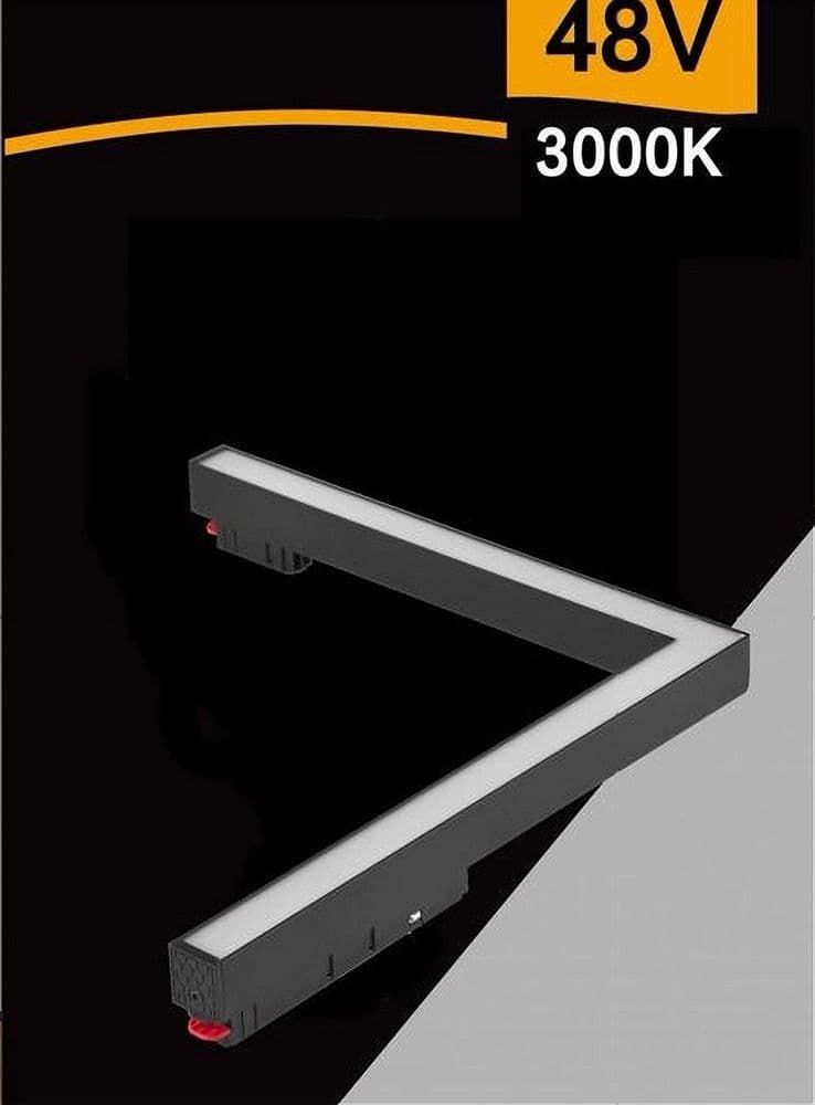 FARO LED ANGOLARE 24 W INCASSO PER BINARIO MAGNETICO 48V LUCE 3000K 4000K MG-06 in Faretti da soffitto Trade Shop italia - Napoli, commercioVirtuoso.it