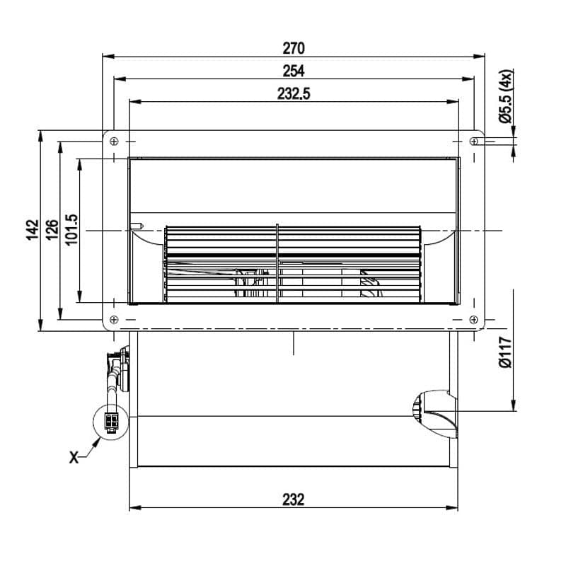 Ventilatore centrifugo D2E146-AP50-C5 per stufa a pellet 14706079 in Accessori e parti per riscaldamenti Colella Ricambi - Casoria, commercioVirtuoso.it