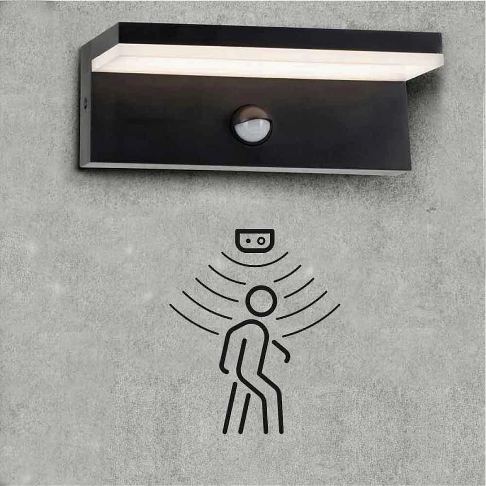 APPLIQUE ESTERNO 10W CON SENSORE PIR DI MOVIMENTO DA PARETE GIARDINO IP54 BS82-N in Lampade da parete Trade Shop italia - Napoli, commercioVirtuoso.it