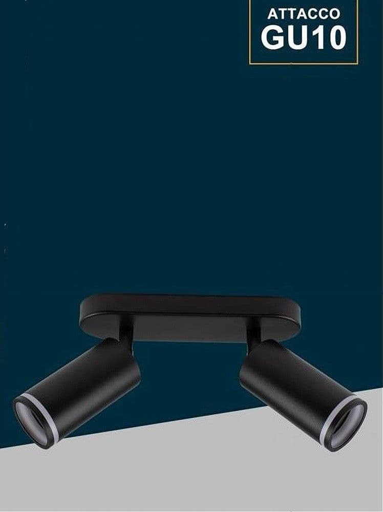 APPLIQUE PLAFONIERA ORIENTABILE DA SOFFITTO PARETE 2 DIFFUSORI LAMPADA GU10 TS-2 in Faretti da soffitto Trade Shop italia - Napoli, commercioVirtuoso.it
