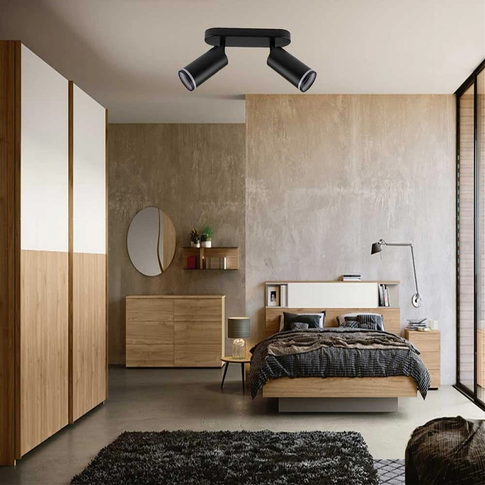 APPLIQUE PLAFONIERA ORIENTABILE DA SOFFITTO PARETE 2 DIFFUSORI LAMPADA GU10 TS-2 in Faretti da soffitto Trade Shop italia - Napoli, commercioVirtuoso.it