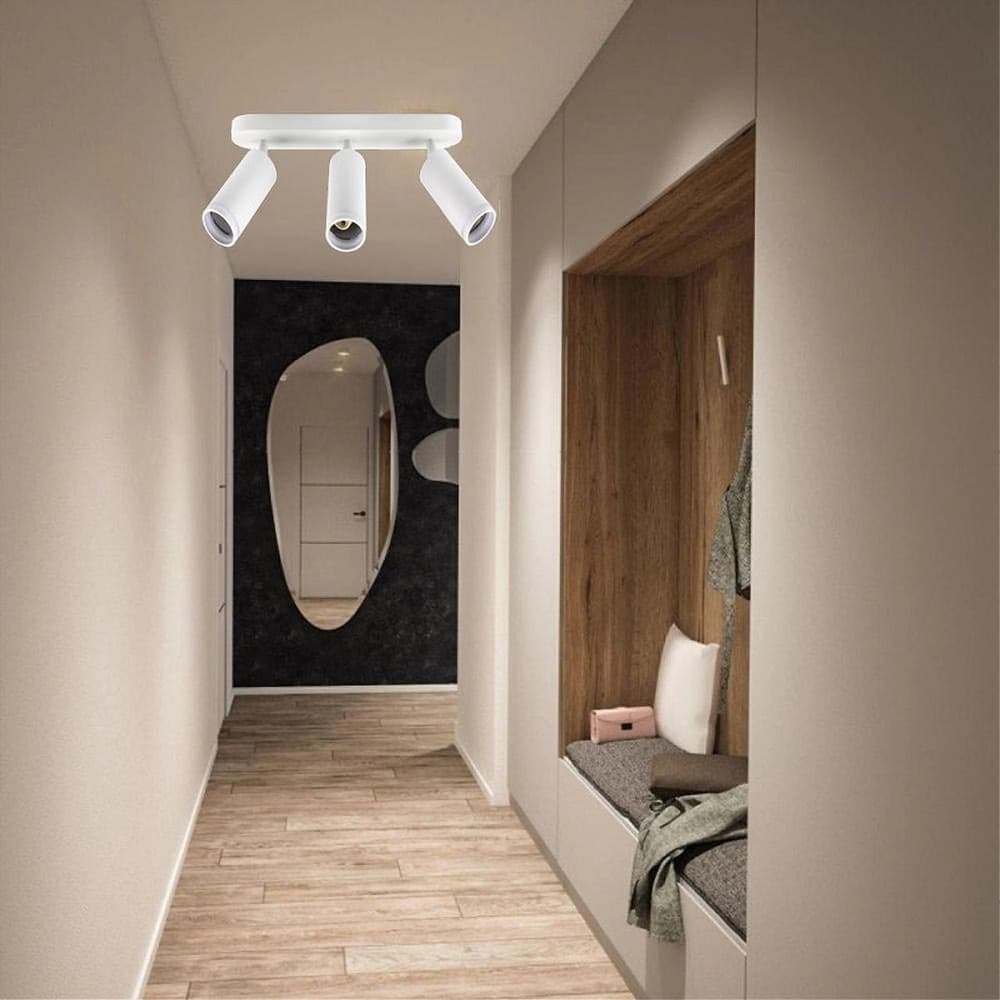 APPLIQUE PLAFONIERA ORIENTABILE DA SOFFITTO PARETE 3 DIFFUSORI LAMPADA GU10 TS-3 in Plafoniere Trade Shop italia - Napoli, commercioVirtuoso.it