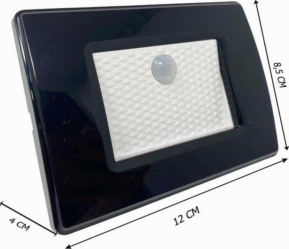SEGNAPASSO PLACCA NERA MURO SENSORE MOVIMENTO PIR 1,3 W CASSETTA 503 XGGYD-001N in Lampade da parete Trade Shop italia - Napoli, commercioVirtuoso.it