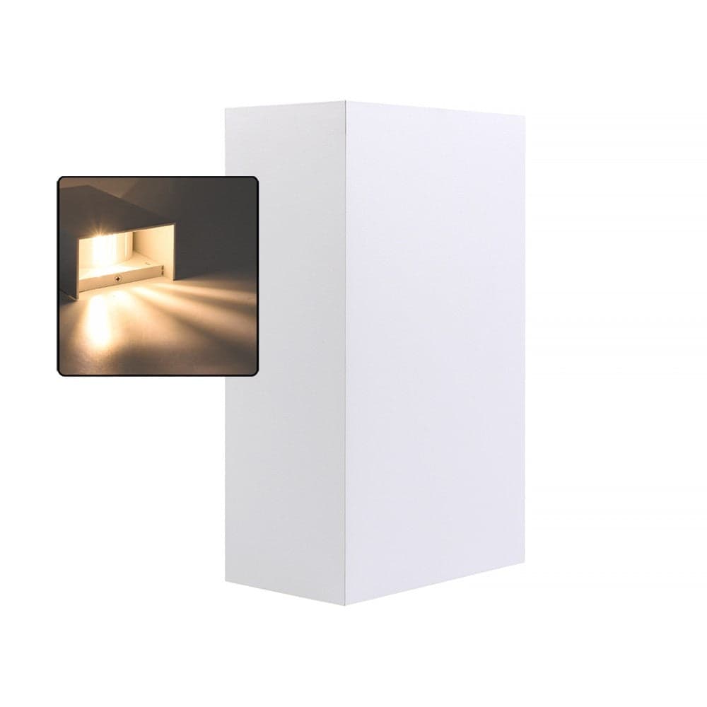 APPLIQUE LED ESTERNO RETTANGOLARE 10W DOPPIA EMISSIONE DI LUCE 3000K 4000K 640-B in Lampade da parete Trade Shop italia - Napoli, commercioVirtuoso.it