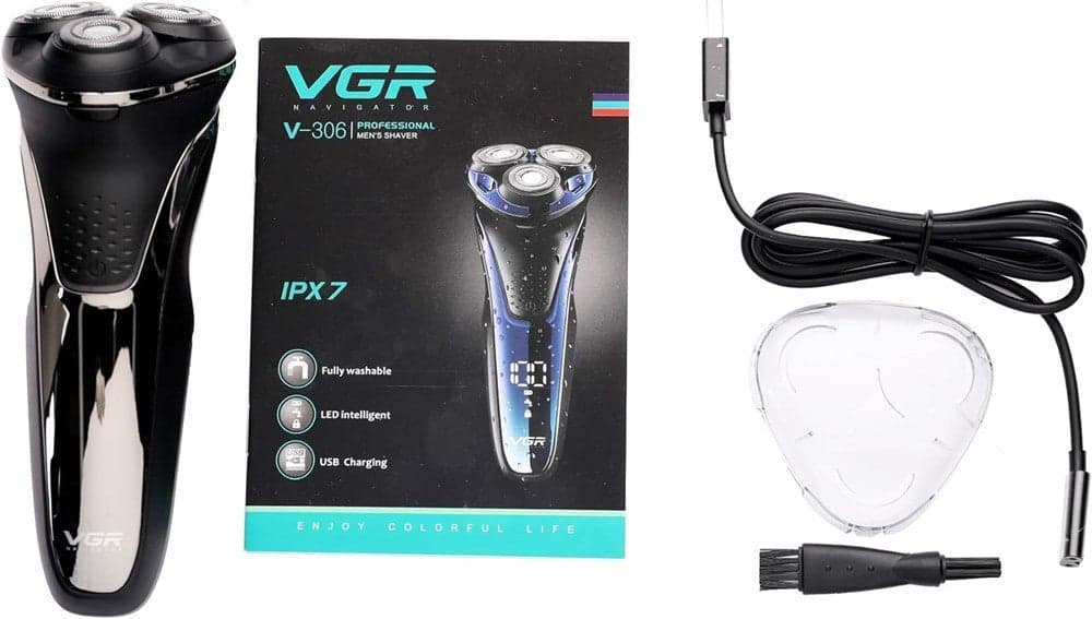 Tagliacapelli Professionale VGR V-306 – Rasoio Barber 3 Teste Rotary Shaver in Rasoi a testine rotanti Trade Shop italia - Napoli, commercioVirtuoso.it