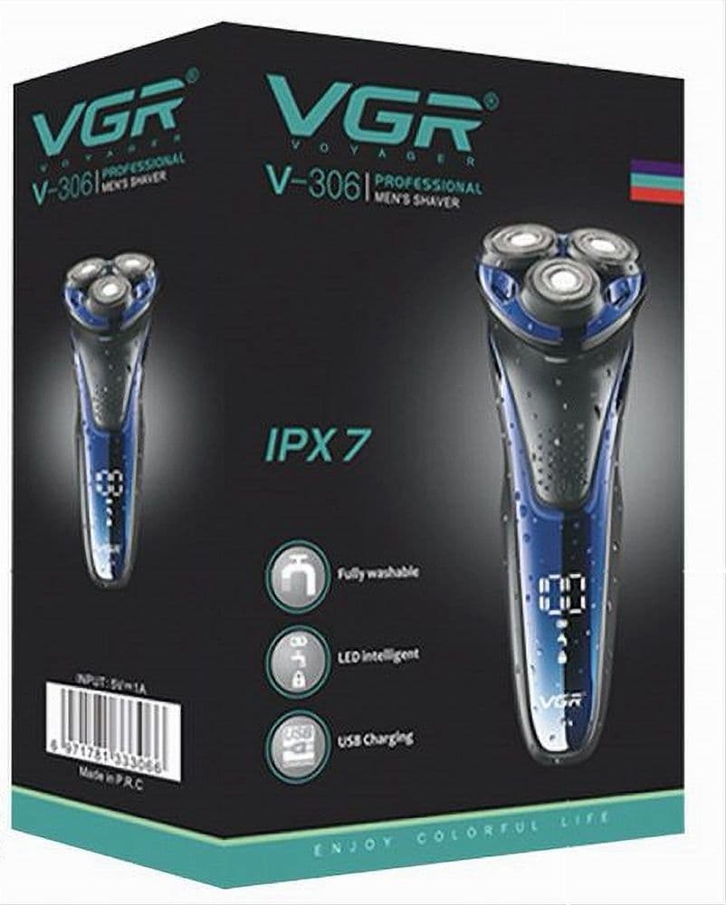 Tagliacapelli Professionale VGR V-306 – Rasoio Barber 3 Teste Rotary Shaver in Rasoi a testine rotanti Trade Shop italia - Napoli, commercioVirtuoso.it