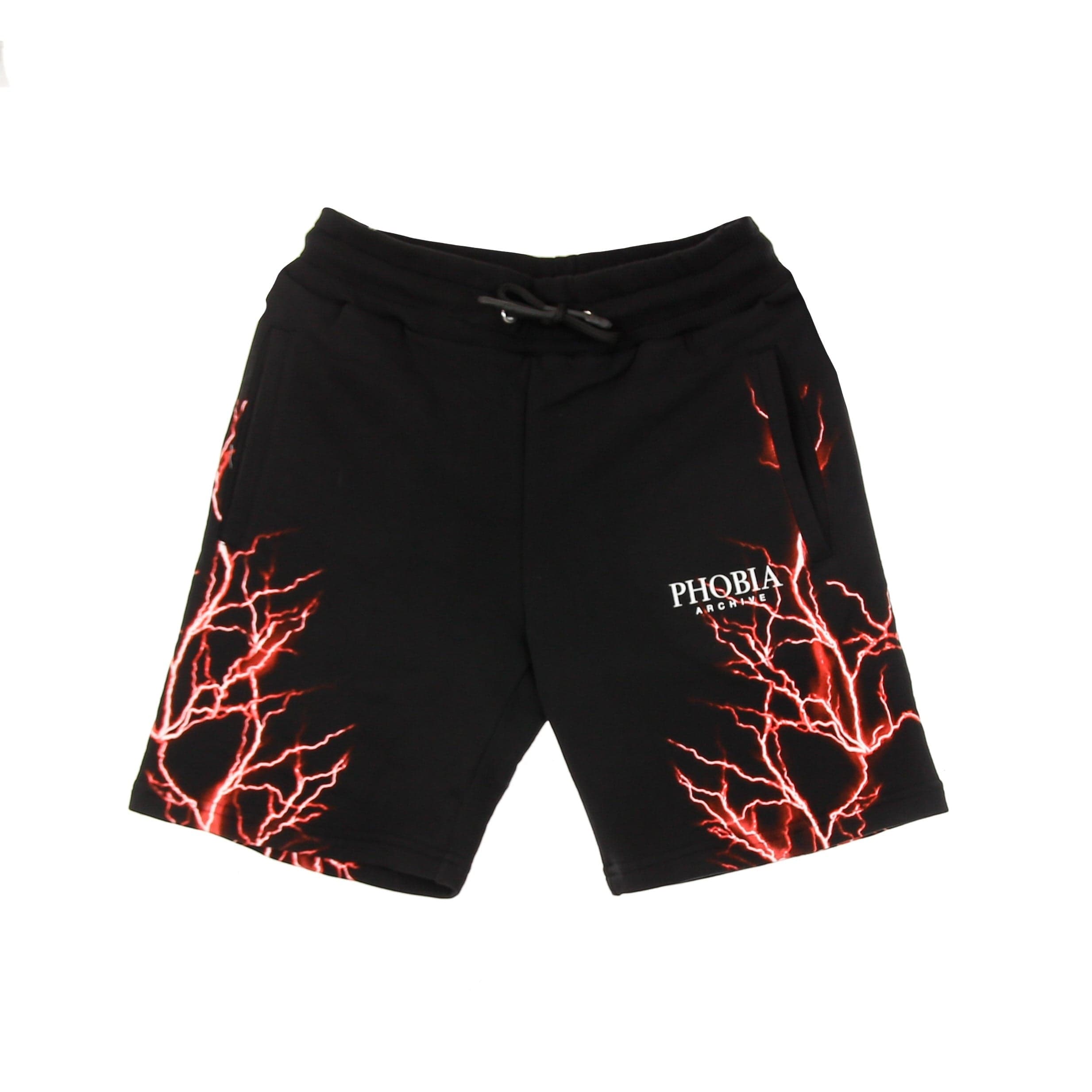 PHOBIA Pantalone Corto Tuta Uomo Red Lightning Shorts Black/red da uomo in Pantaloncini sportivi Drestige - Casamassima, commercioVirtuoso.it