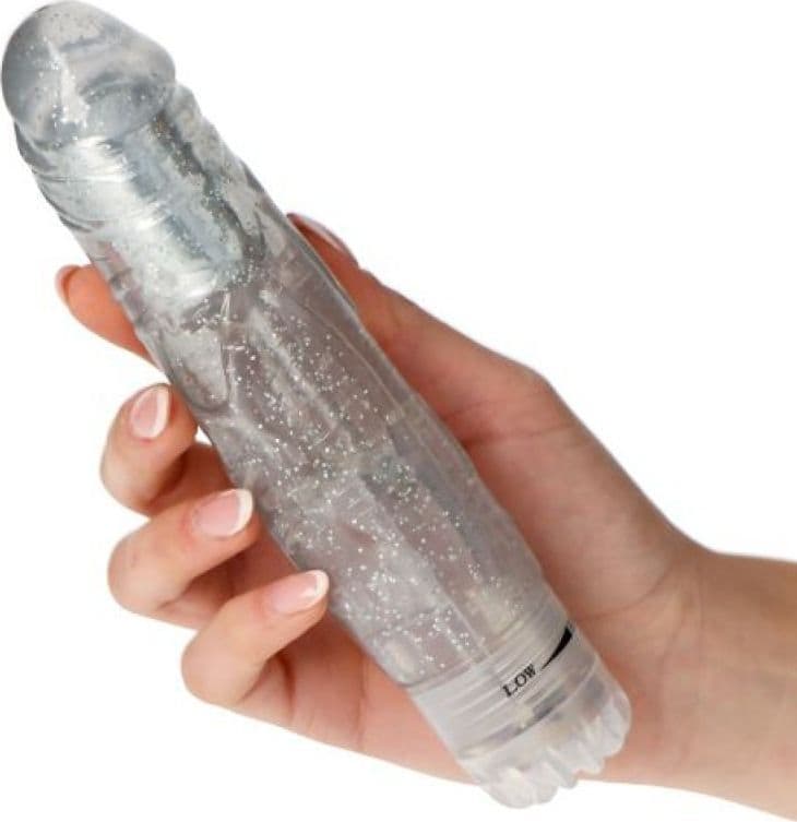 Vibratore realistico Jammy Jelly Glitter Crushy Clear 19 cm in Vibratori classici Sexy Tentazioni - Siracusa, commercioVirtuoso.it