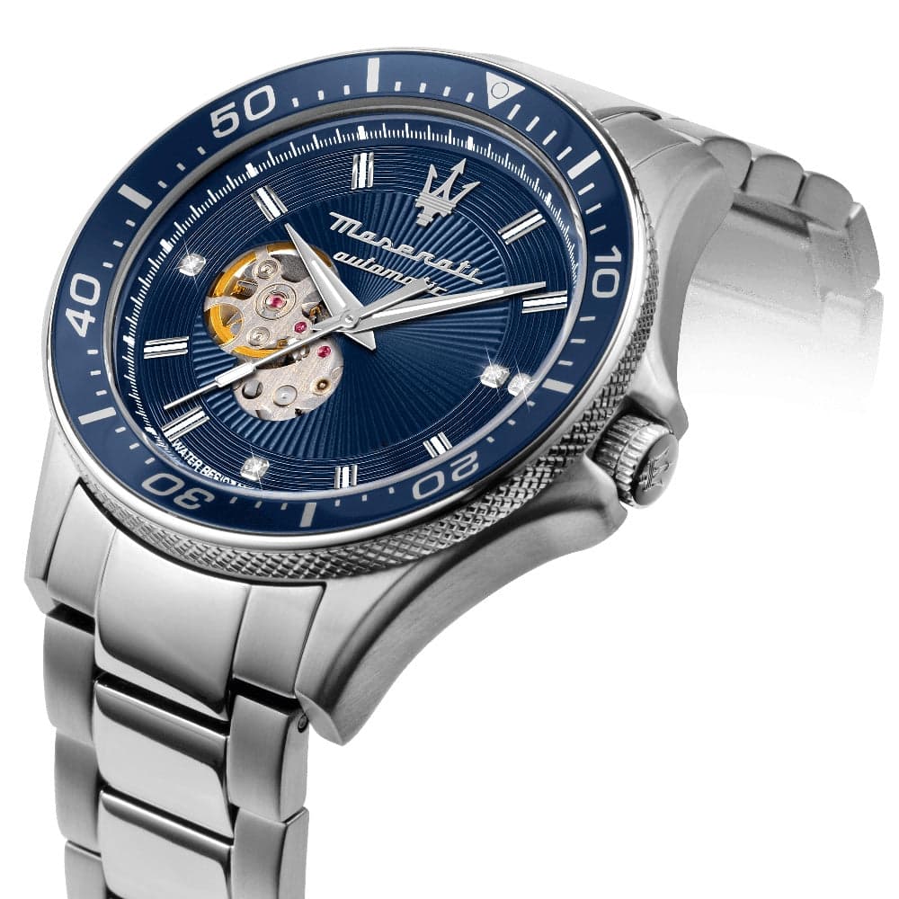 Maserati Sfida – Orologio Uomo Automatico Blu Acciaio (R8823140007) in prodotto Web Time Orologi - Milano, commercioVirtuoso.it