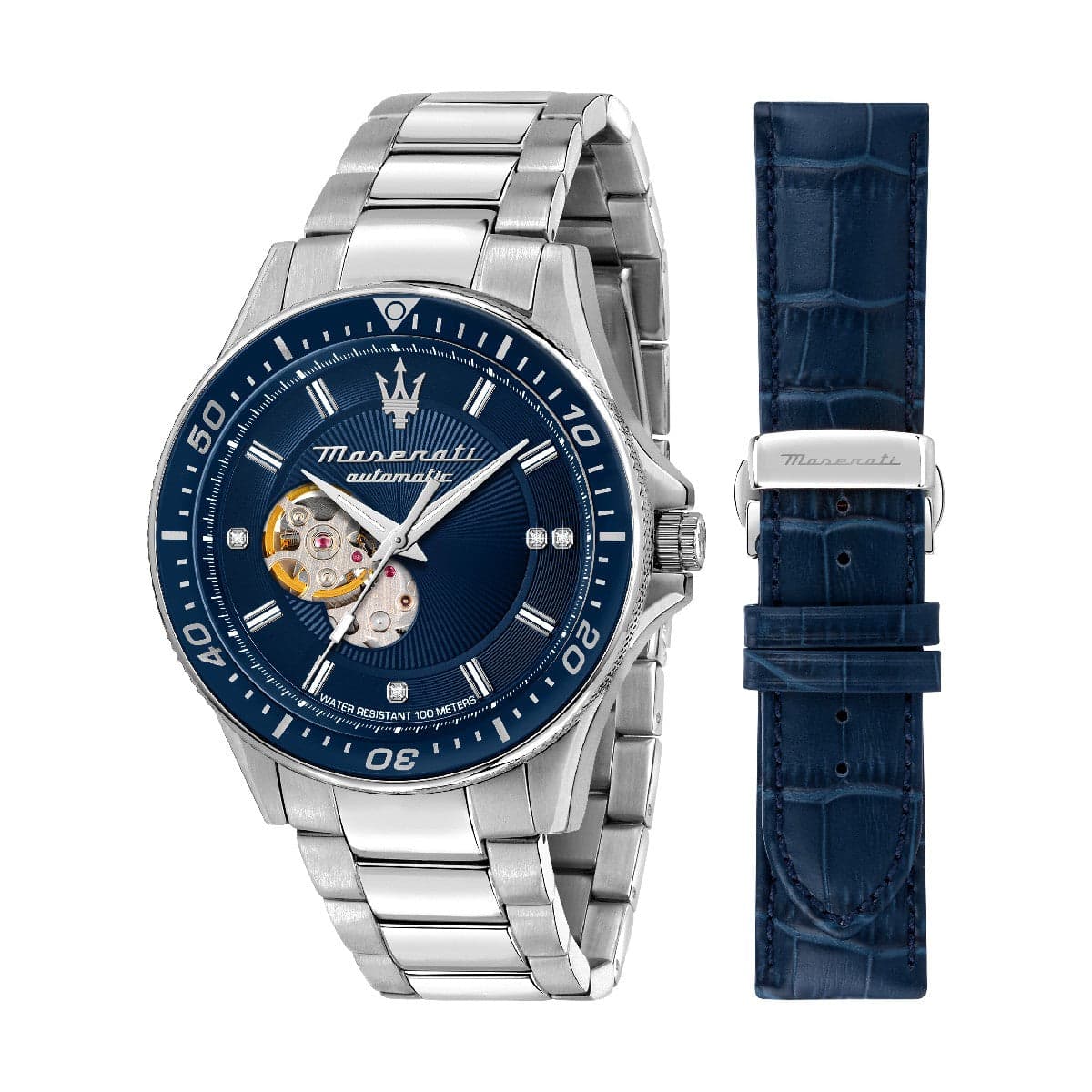 Maserati Sfida – Orologio Uomo Automatico Blu Acciaio (R8823140007) in prodotto Web Time Orologi - Milano, commercioVirtuoso.it