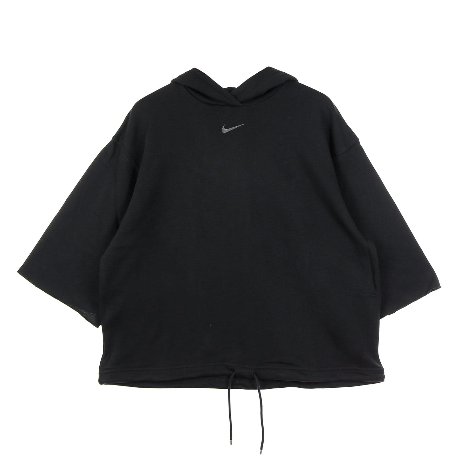 Nike Felpa Leggera Cappuccio Manica Corta Donna W Icon Clash Short Sleeve Hoodie French Terry Black/dk Smoke Grey da donna