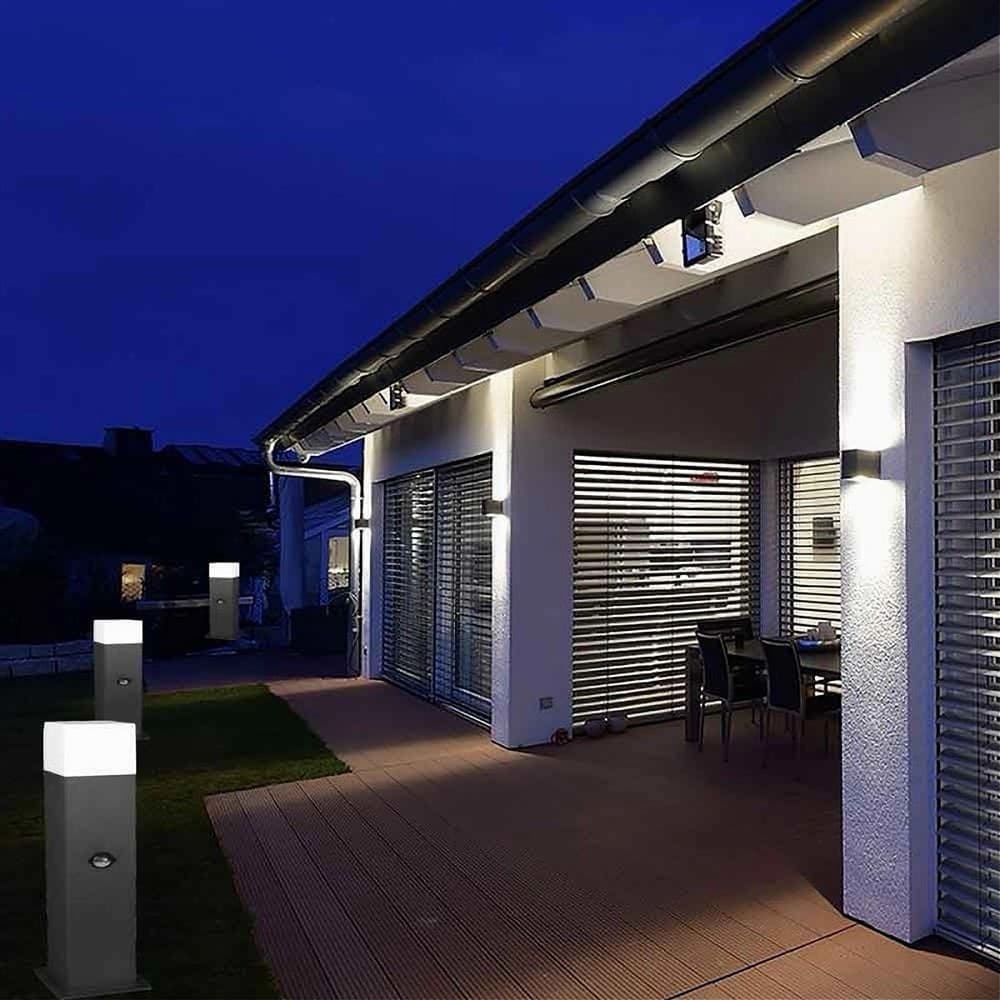 LAMPIONE ESTERNO CON SENSORE MOVIMENTO E27 LAMPADA DA TERRA LAMPIONCINO IP44 H440 in Lampioni Trade Shop italia - Napoli, commercioVirtuoso.it