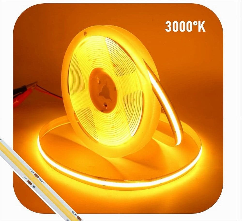 STRISCIA LED COB BOBINA 5MT FLESSIBILE DC 24V VARIE TEMPERATURE COLORE COB-24V-320 in Nastri LED Trade Shop italia - Napoli, commercioVirtuoso.it