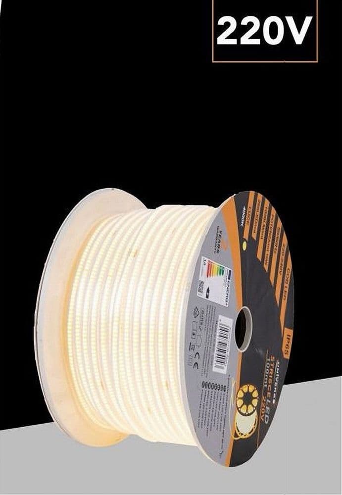 BOBINA 100MT STRIP LED COB 220V ESTERNO IP65 LUCE 3000K 4000K 6500K 220V-COB-288 in Nastri LED Trade Shop italia - Napoli, commercioVirtuoso.it