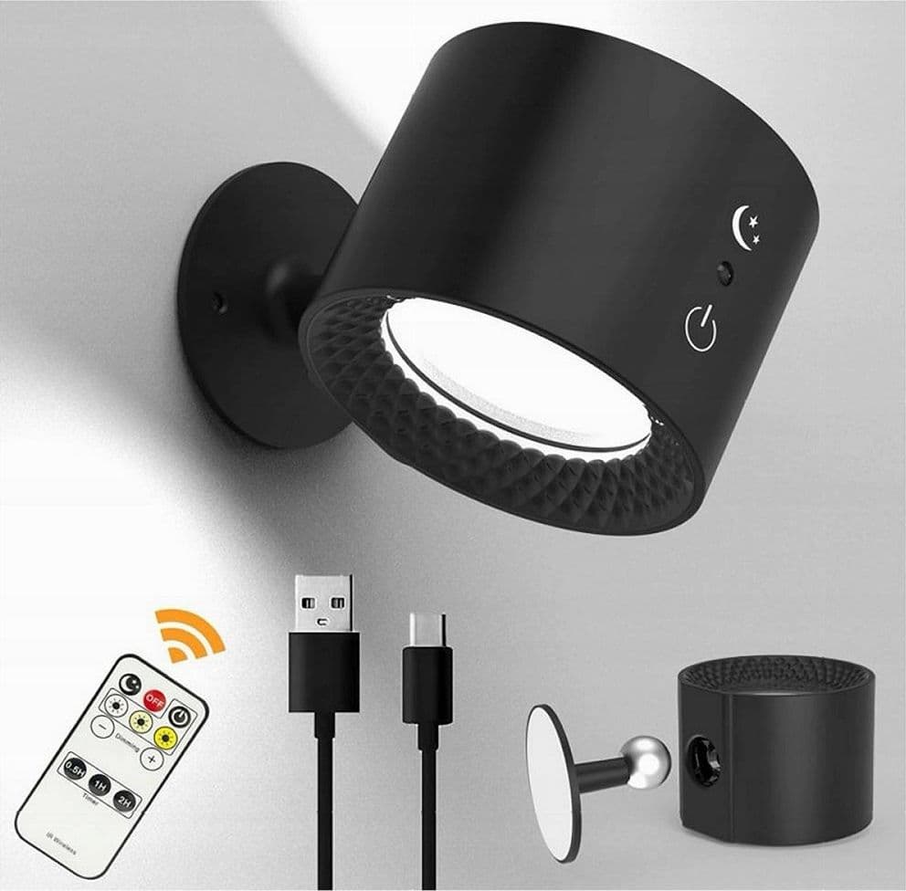 LAMPADA PARETE LED LUCE FRONTE RETRO RICARICA USB 3 COLORI LUCE ORIENTABILE BD01-3C in Applique Trade Shop italia - Napoli, commercioVirtuoso.it