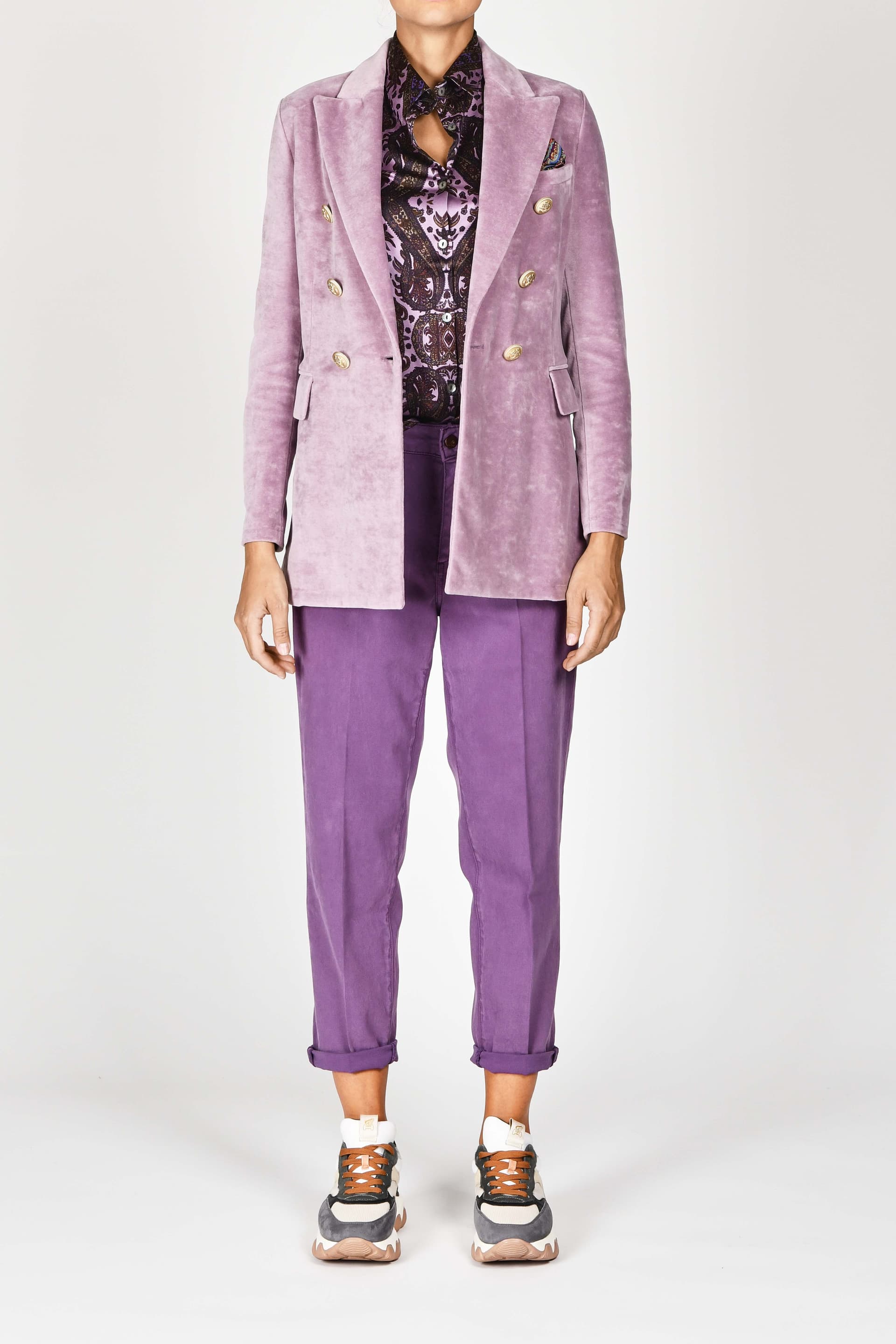 Atelier Cigala's Pantaloni Viola da donna in Pantaloni Drestige - Casamassima, commercioVirtuoso.it