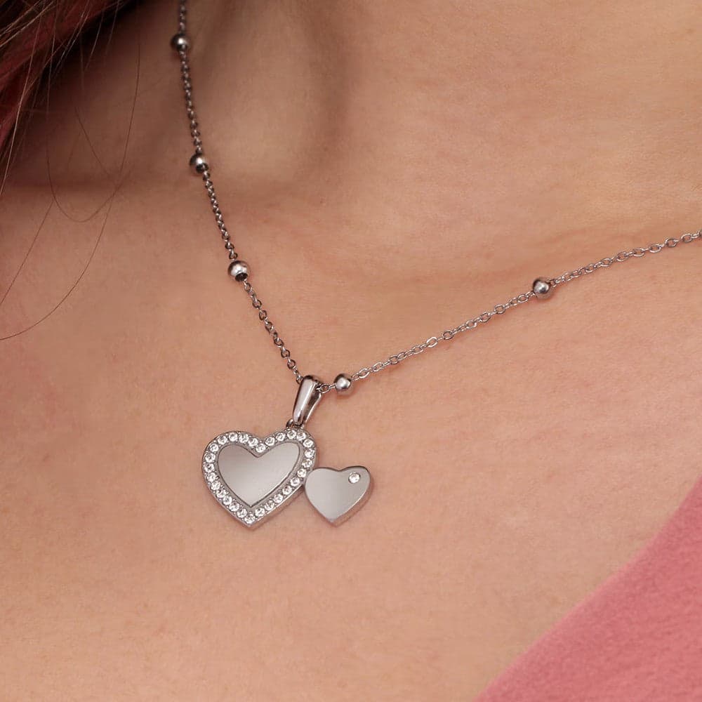 Collana MORELLATO donna Love acciaio doppio cuore in prodotto Web Time Orologi - Milano, commercioVirtuoso.it