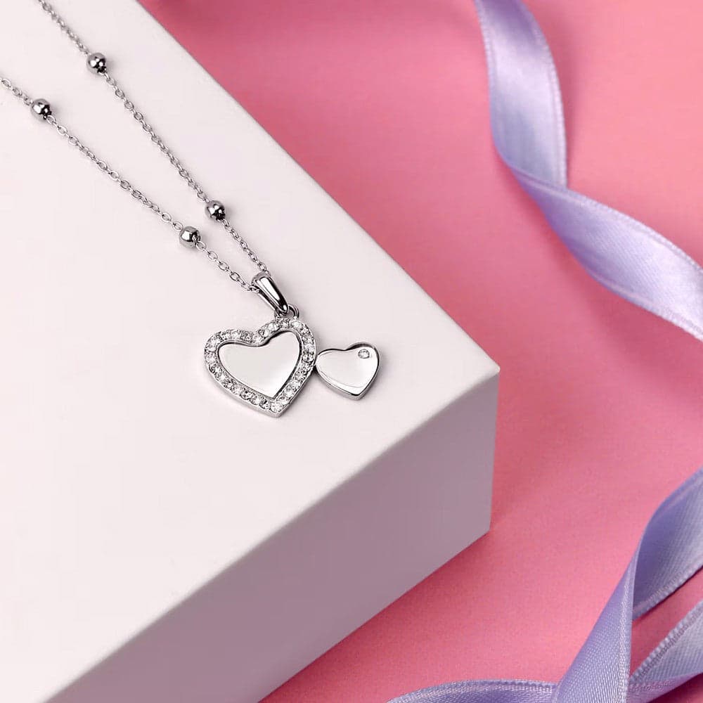 Collana MORELLATO donna Love acciaio doppio cuore in prodotto Web Time Orologi - Milano, commercioVirtuoso.it