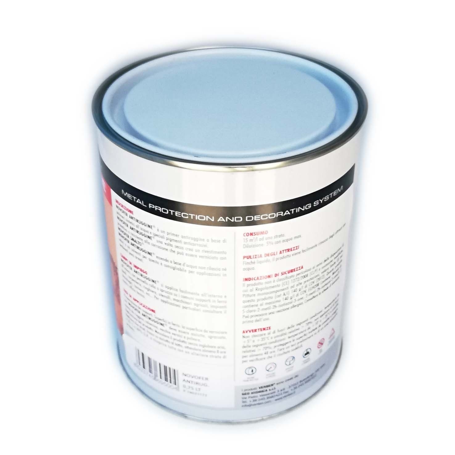 Novofer da 750ml fondo primer antiruggine grigio base acqua in Primer Aloiserw.com - Altomonte, commercioVirtuoso.it