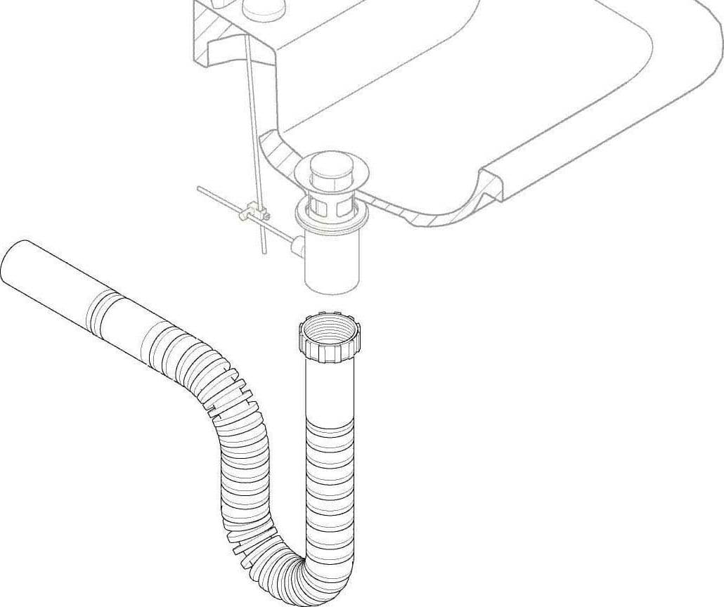 Tubo scarico flessibile per lavabo e bidet jolly magic flex ghiera in metallo in Tubi Aloiserw.com - Altomonte, commercioVirtuoso.it