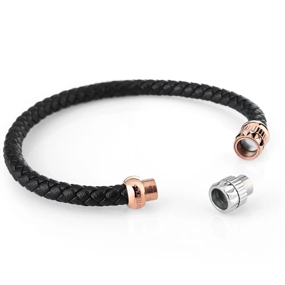 Bracciale MORELLATO uomo Moody nero / acciaio / oro rosa in Bracciali Web Time Orologi - Milano, commercioVirtuoso.it