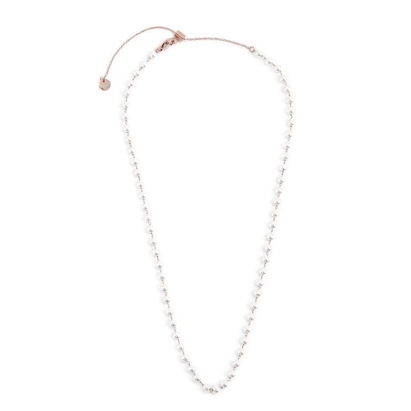 Marlù COLLANA CON PERLE 4.30MM CATENA 50CM PVD ROSE'