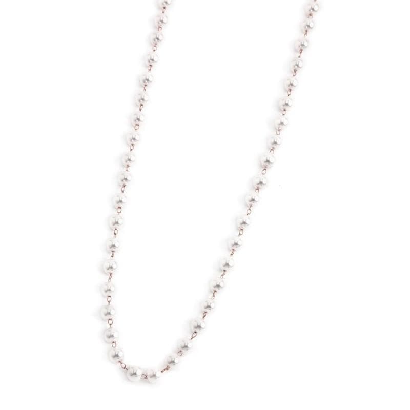 Marlù COLLANA CON PERLE 4.30MM CATENA 50CM PVD ROSE' in Collane Alba Gioielli - Casoria, commercioVirtuoso.it