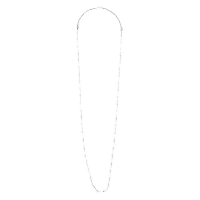 Marlù COLLANA CON PERLE 3.30MM CATENA 90CM ACCIAIO