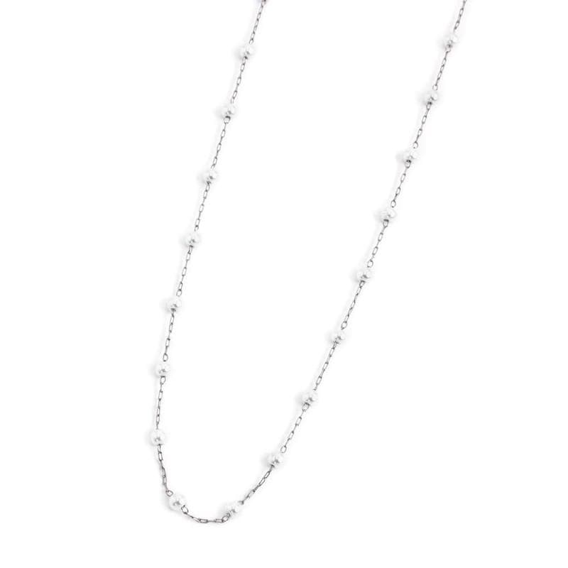 Marlù COLLANA CON PERLE 3.30MM CATENA 90CM ACCIAIO in Collane Alba Gioielli - Casoria, commercioVirtuoso.it