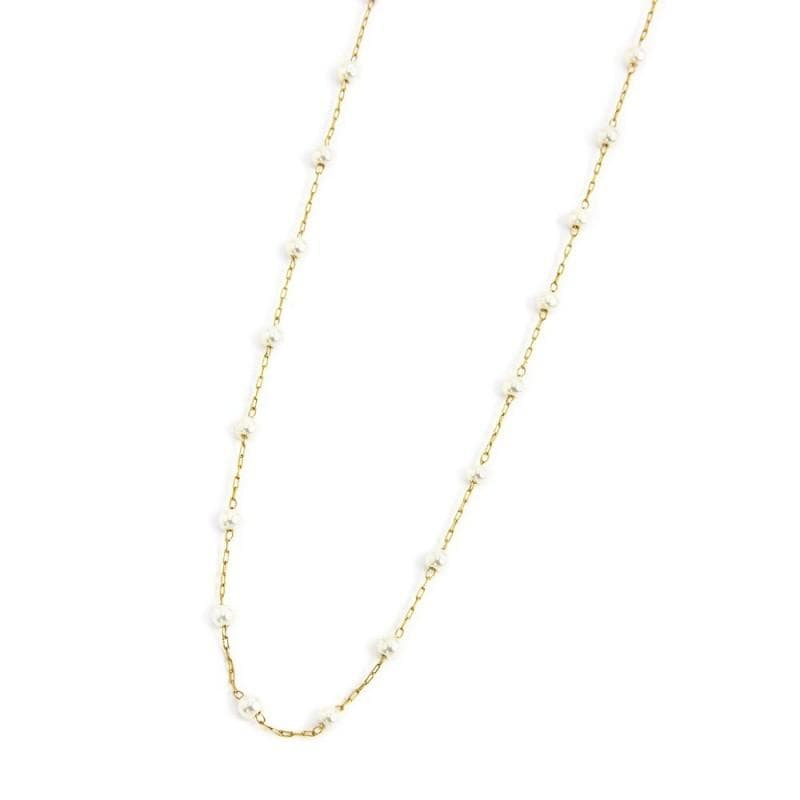 Marlù COLLANA CON PERLE 3.30MM CATENA 90CM PVD ORO in Collane Alba Gioielli - Casoria, commercioVirtuoso.it