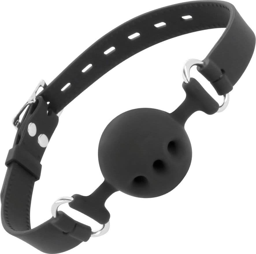 Darkness Gag con Pallina in Silicone Nero