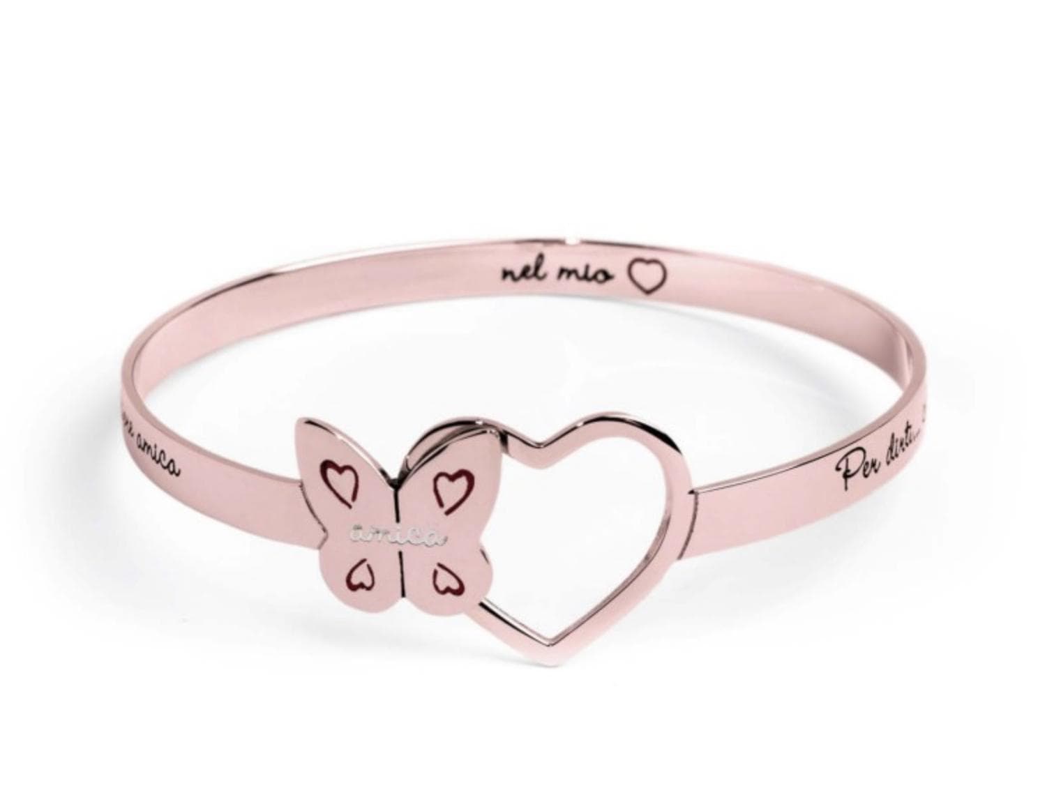 Marlù - BRACCIALE RIGIDO FARFALLA ROSE' in Bracciali Alba Gioielli - Casoria, commercioVirtuoso.it