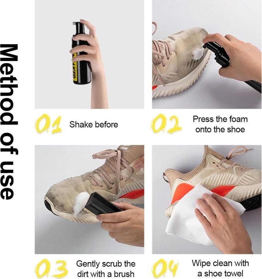 SCHIUMA DETERGENTE PER LA PULIZIA DI SCARPE SNEAKER CLEANING SENZA RISCIACQUO in Detergenti per scarpe Trade Shop italia - Napoli, commercioVirtuoso.it