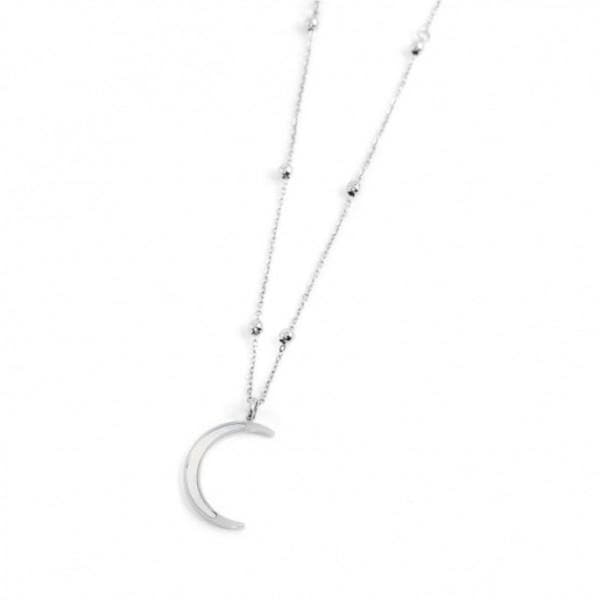 Marlù Collana Pendente Luna Con Madreperla Acciaio in Collane Alba Gioielli - Casoria, commercioVirtuoso.it
