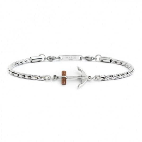Marlù BRACCIALE CATENA CORDA ANCORA LEGNO
