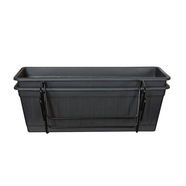 Vaso rettangolare ''Nara kit" in plastica 100% riciclata per fiori e piante da giardino - 12