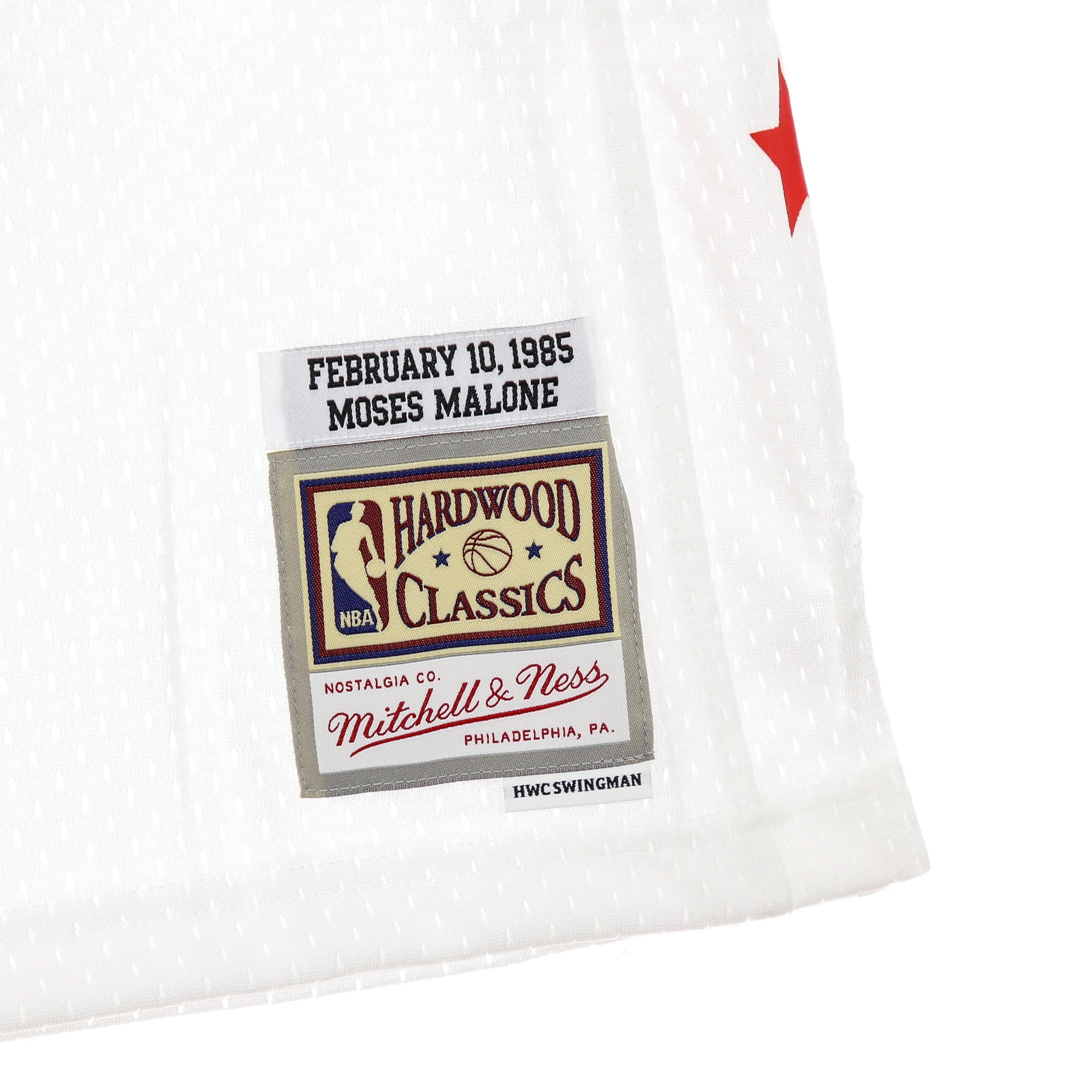 MITCHELL &amp; NESS Canotta Basket Uomo Nba Swingman Jersey Hardwood Classics No.2 Moses Malone All Star Game East 1985 White da uomo in T-shirt Drestige - Casamassima, commercioVirtuoso.it