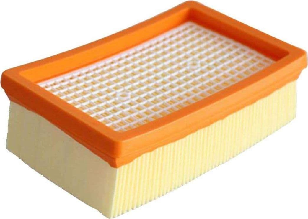 Filtro Piatto Plissettato per Aspirapolvere, Compatibile con Karcher WD 4 WD 5 WD 6, Plastica, 159x101mm