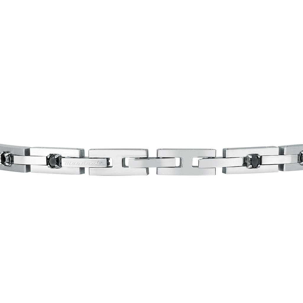 Bracciale MASERATI uomo Iconic acciaio / cristalli neri in Bracciali Web Time Orologi - Milano, commercioVirtuoso.it