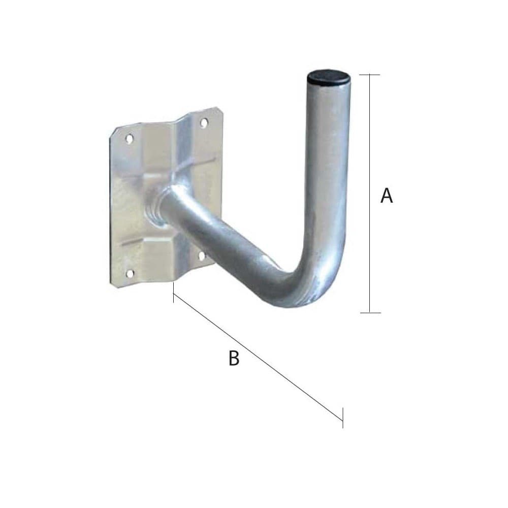 Staffa corta zincata per antenna in Supporti per parabole Aloiserw.com - Altomonte, commercioVirtuoso.it
