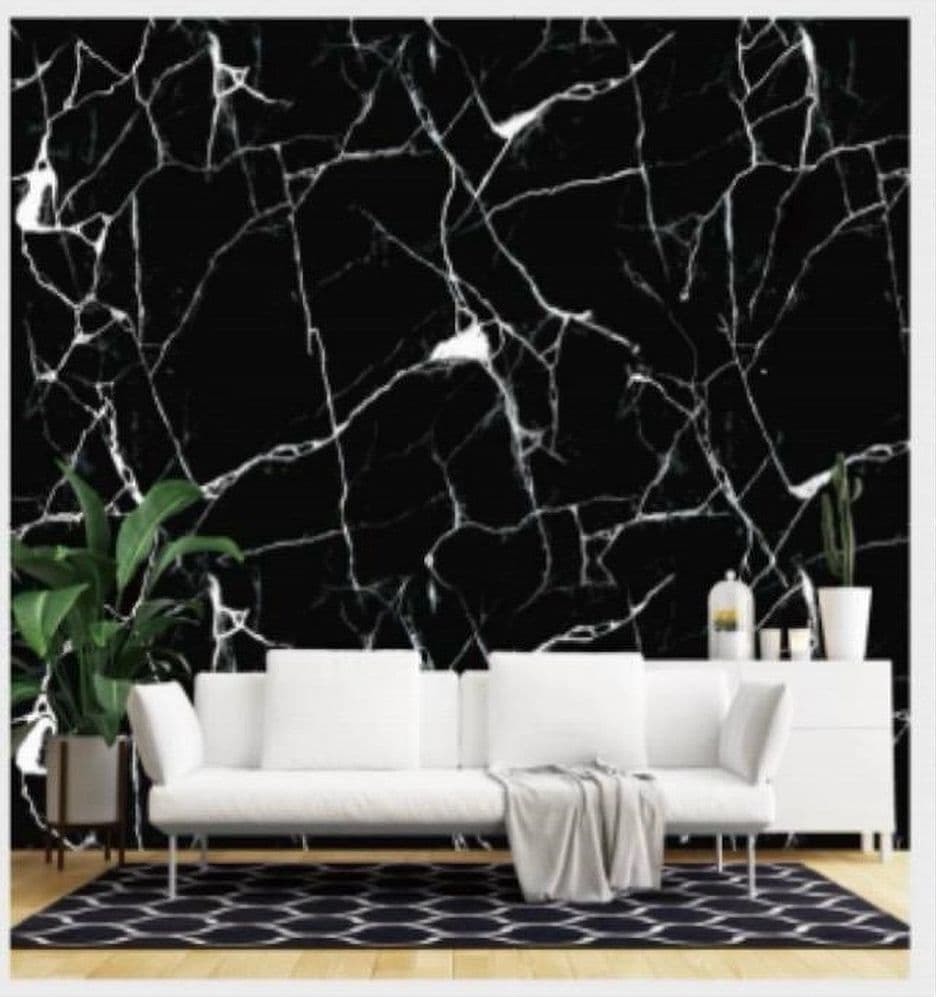 PANNELLO ADESIVO EFFETTO MARMO NERO MARMORIZZATO PARETI PARASCHIZZI 300X60CM STANZA in Adesivi per mobili Trade Shop italia - Napoli, commercioVirtuoso.it