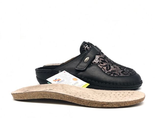 GRUNLAND Ciabatta chiusa donna Dara Nero in Pantofole Calzature Durello - Agna, commercioVirtuoso.it