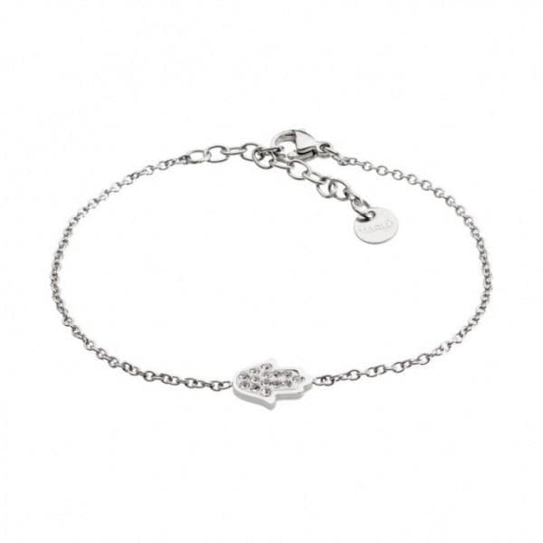 Marlù Bracciale Acciaio Mano Di Fatima Con Strass in Bracciali Alba Gioielli - Casoria, commercioVirtuoso.it