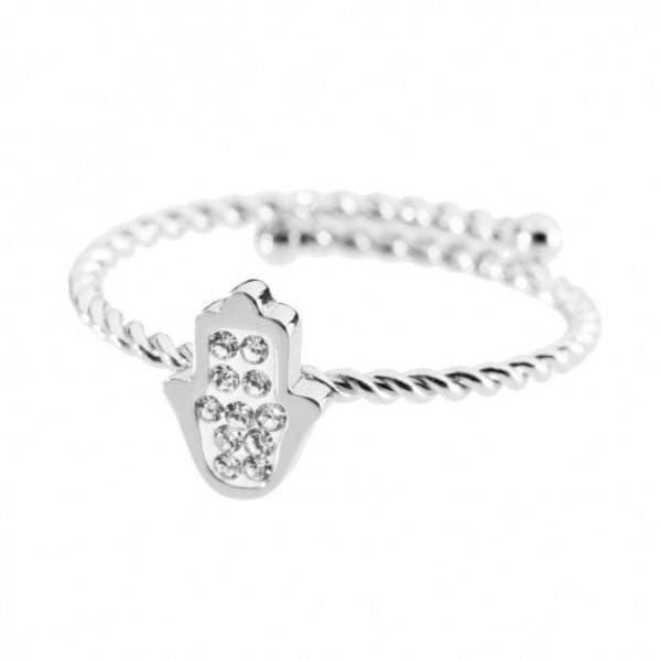 Marlù Anello Con Mano Di Fatima Con Cristalli