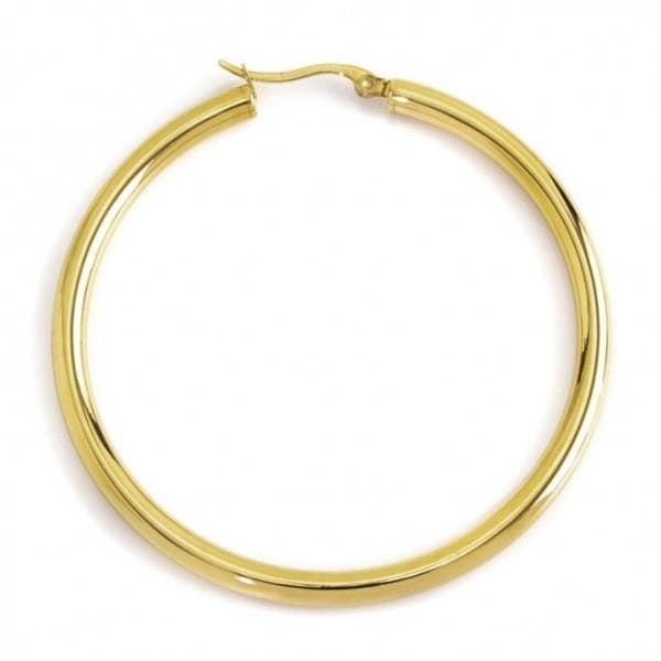 Marlù MONO ORECCHINO PVD ORO CERCHIO DIAMETRO 6,1CM in Orecchini Alba Gioielli - Casoria, commercioVirtuoso.it