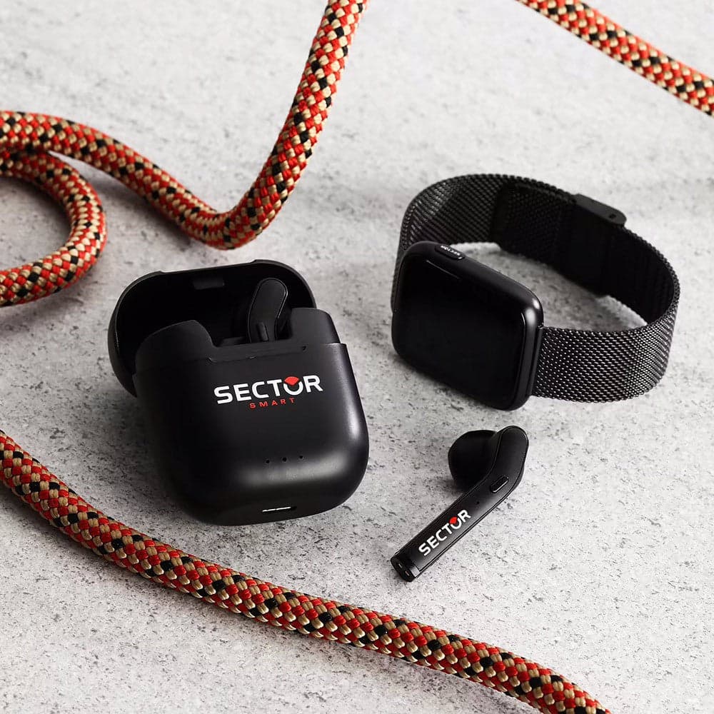 Smartwatch SECTOR S-04 acciaio mesh nero + cuffie wireless in Orologi da polso Web Time Orologi - Milano, commercioVirtuoso.it