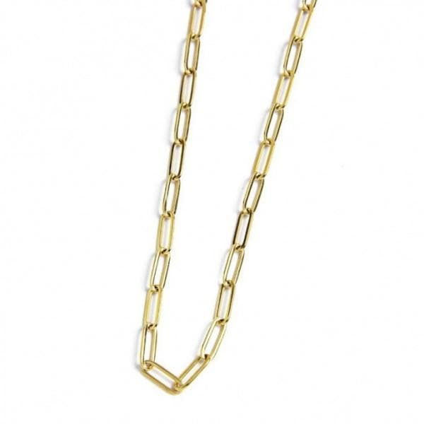 Marlù COLLANA CON CATENA A MAGLIA LARGA PVD ORO